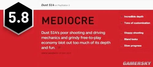 《Dust 514》IGN点评5.8分 烂执行毁了好创意