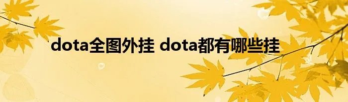 dota全图外挂 dota都有哪些挂