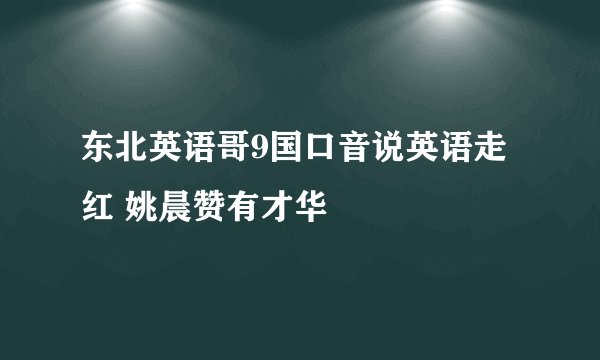 东北英语哥9国口音说英语走红 姚晨赞有才华