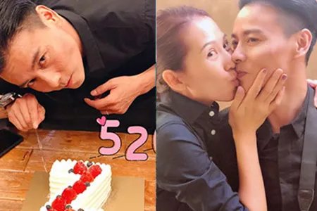 蔡少芬晒亲吻照超甜蜜 微博晒图全家亮相很温馨