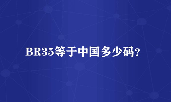 BR35等于中国多少码？