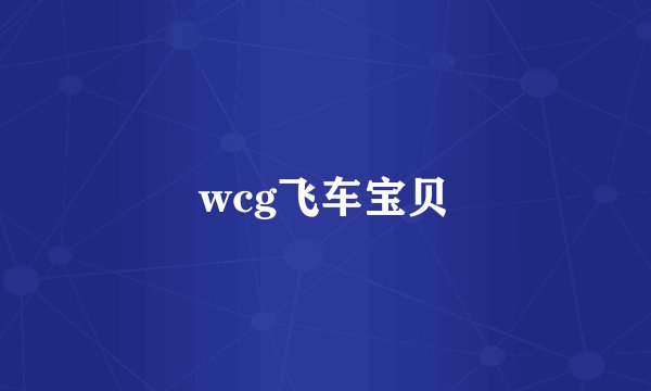wcg飞车宝贝