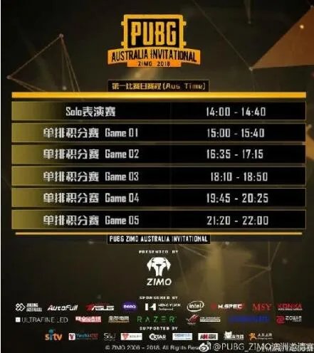 绝地求生澳洲邀请赛直播地址