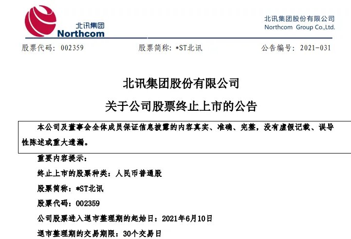 一夜3家公司确定退市