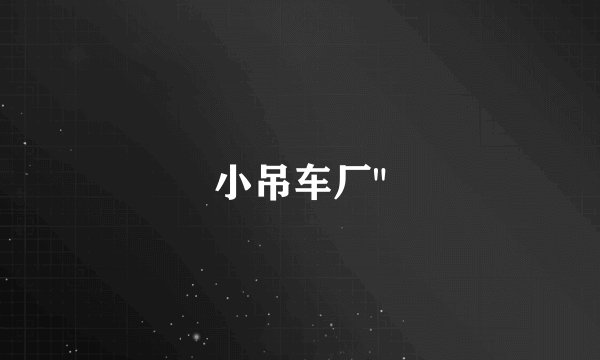 小吊车厂