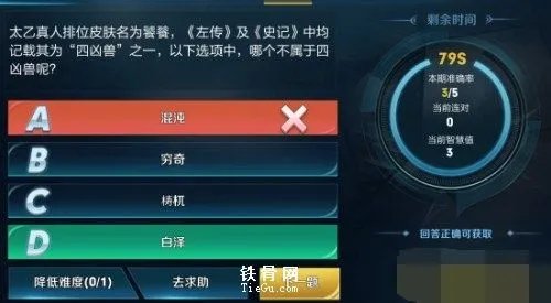 以下选项中哪个不属于四凶兽？王者知道脑力风暴答案
