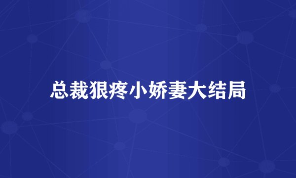 总裁狠疼小娇妻大结局