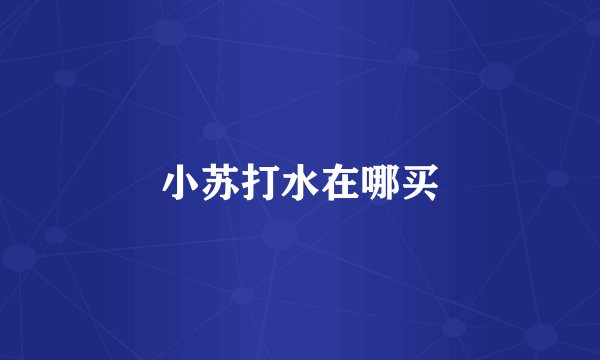 小苏打水在哪买