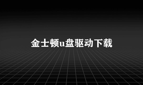 金士顿u盘驱动下载