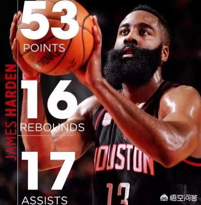 哈登的50+15+15和60分三双哪个含金量更高一些？