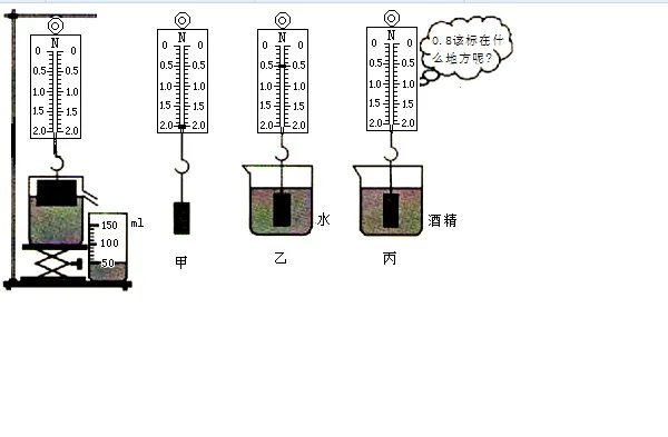 在探究浮力的大小跟哪些因素有关的实验中