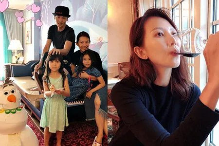 蔡少芬晒亲吻照超甜蜜 微博晒图全家亮相很温馨