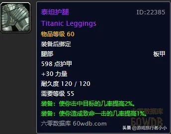 魔兽世界怀旧服:泰坦护腿是什么装备,12万金币买图纸值得吗?