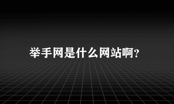 举手网是什么网站啊？