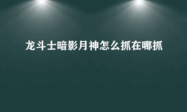 龙斗士暗影月神怎么抓在哪抓