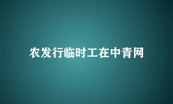 农发行临时工在中青网