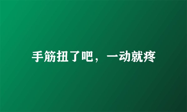 手筋扭了吧，一动就疼