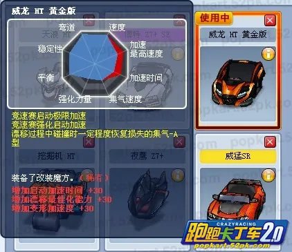 跑跑卡丁车黄金威龙HT性能评测及获得方法