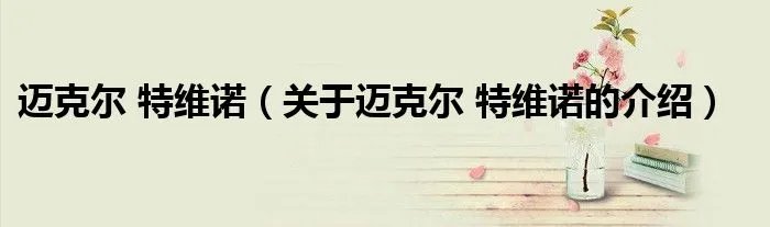 迈克尔 特维诺（关于迈克尔 特维诺的介绍）