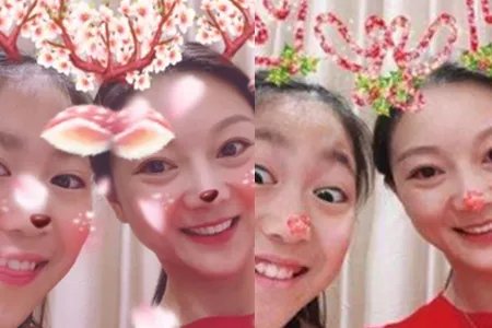 张艺谋妻女晒自拍 俏皮可爱真性情