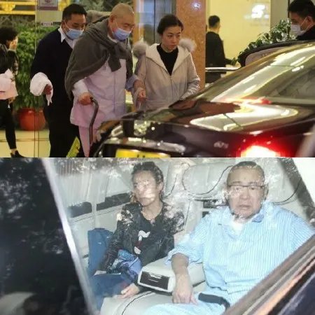 刘銮雄赴医院检查气色不错太太甘比随身服侍相伴在侧