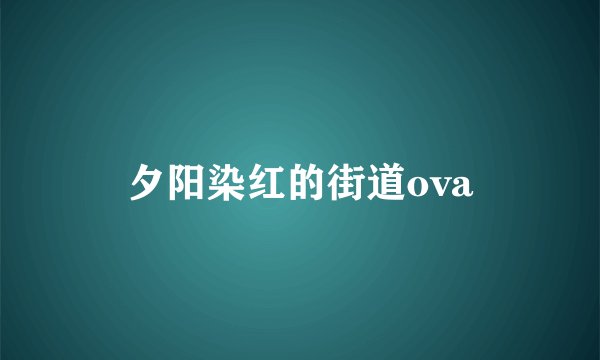 夕阳染红的街道ova