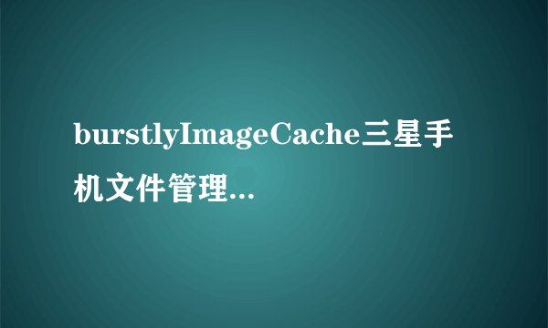 burstlyImageCache三星手机文件管理器里的这个文件夹是什么东西