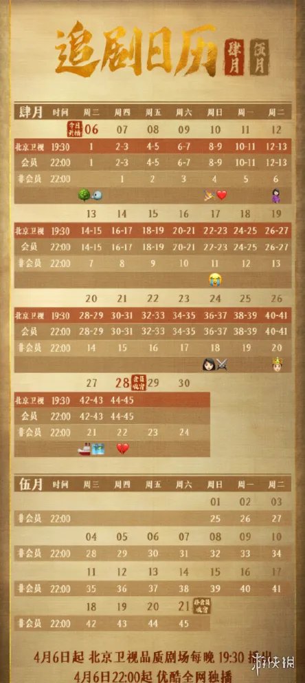 山河月明更新时间 山河月明电视剧周几更新