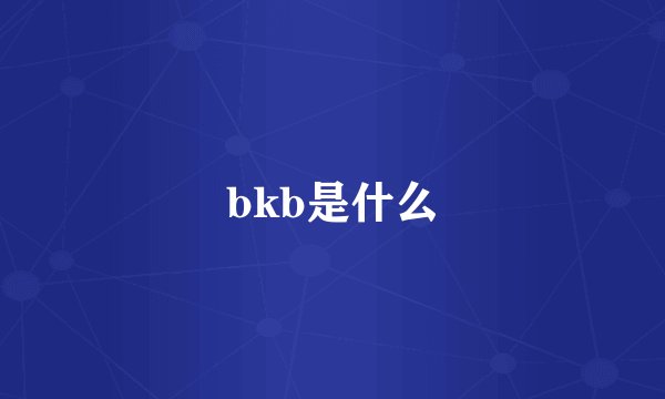 bkb是什么