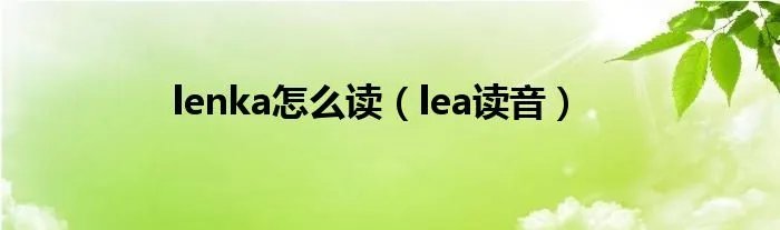 lenka怎么读（lea读音）
