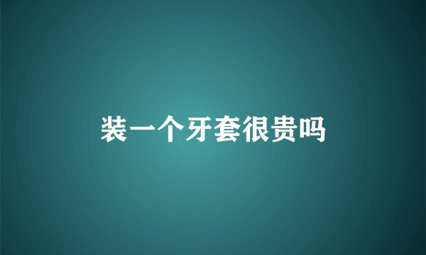 装一个牙套很贵吗