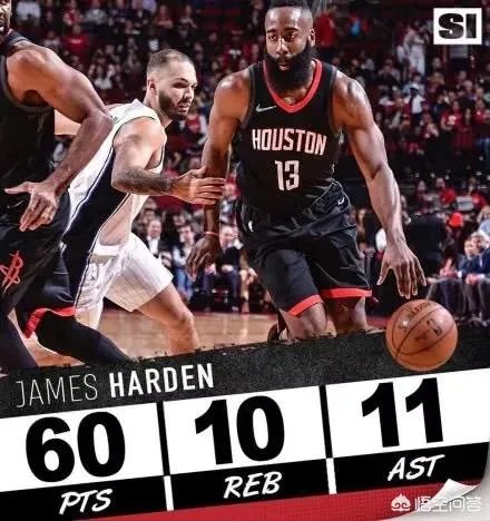 哈登的50+15+15和60分三双哪个含金量更高一些？