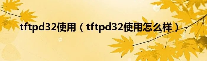 tftpd32使用（tftpd32使用怎么样）