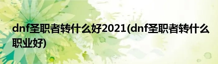 dnf圣职者转什么好2021(dnf圣职者转什么职业好)