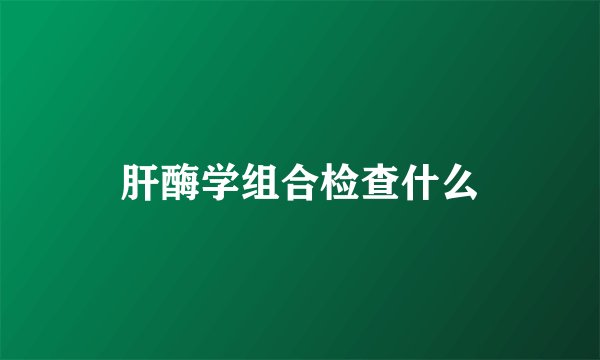 肝酶学组合检查什么