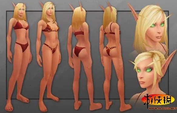 《德拉诺之王》血精灵新模型 这样的妹纸好想推倒