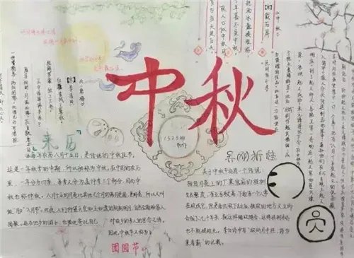 2020小学三年级中秋节手抄报图片精选5篇