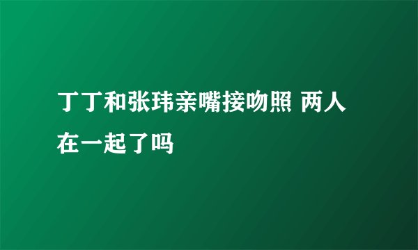 丁丁和张玮亲嘴接吻照 两人在一起了吗