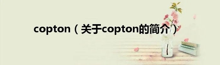 copton（关于copton的简介）