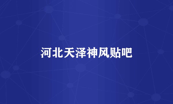 河北天泽神风贴吧