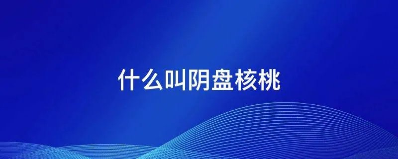 什么叫阴盘核桃