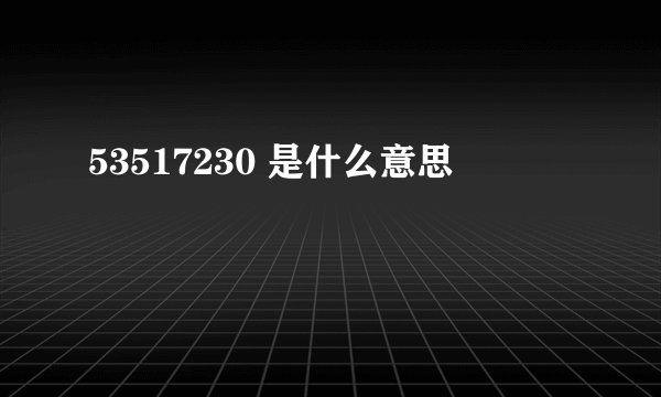 53517230 是什么意思