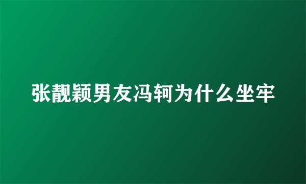 张靓颖男友冯轲为什么坐牢