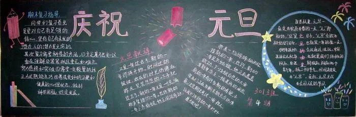 2018年元旦黑板报图片