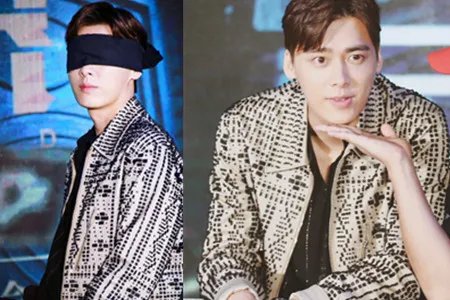 李易峰眼蒙纱布 宣传电影大玩托脸杀