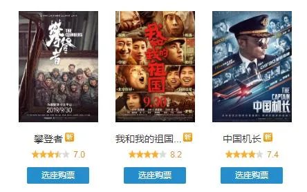 国庆档首日票房正式出炉：粗报6.55亿较去年大幅增长