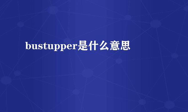 bustupper是什么意思
