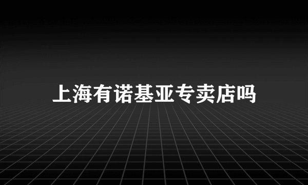上海有诺基亚专卖店吗