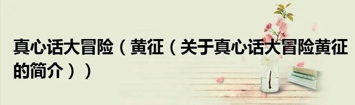 真心话大冒险（黄征（关于真心话大冒险黄征的简介））
