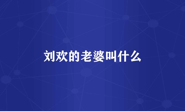 刘欢的老婆叫什么